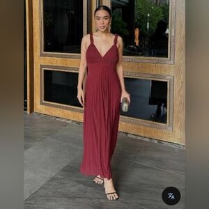 Zara Pleated Midi Dress